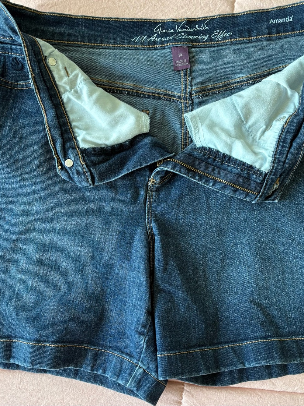 Gloria Vanderbilt Amanda Denim Shorts - Picture 3 of 5